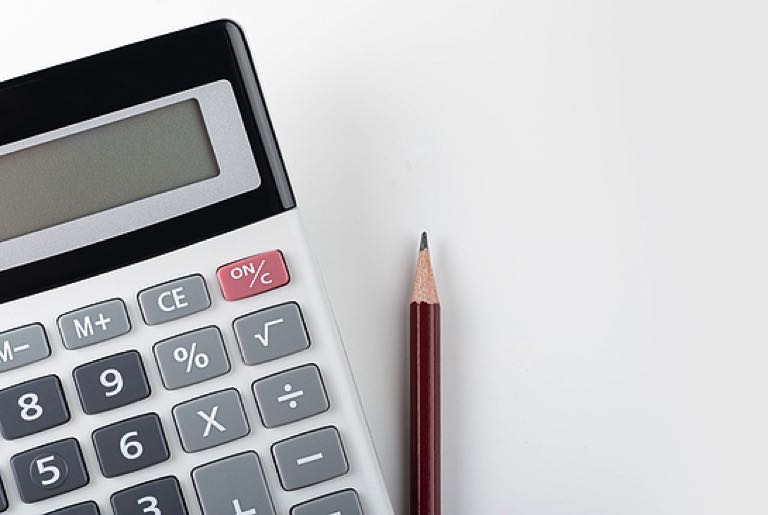 Calculator & pencil