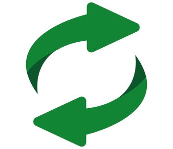 Reverse arrow graphic