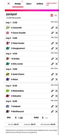 Tote Jackpot example 2